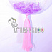 Гелиевые шары на день рождения "Шар bubble с сиреневыми перьями"